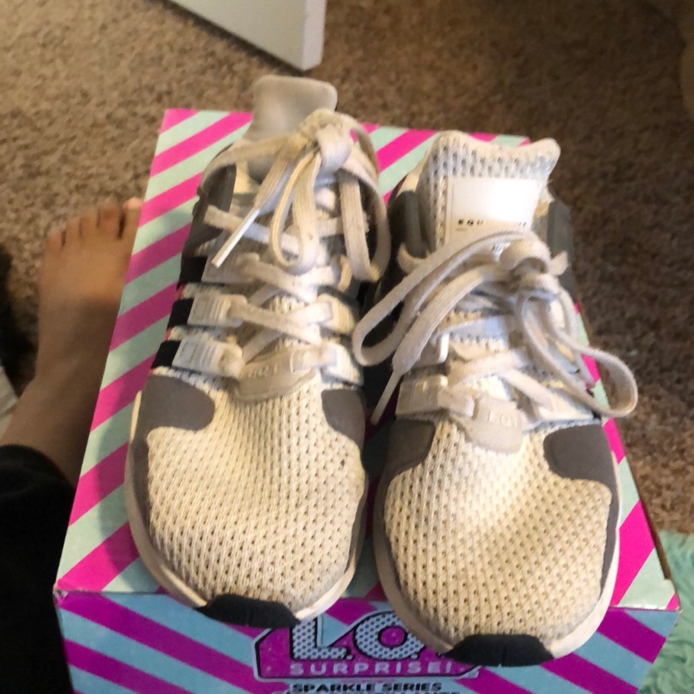 Girls Adidas White and Pink Size 13